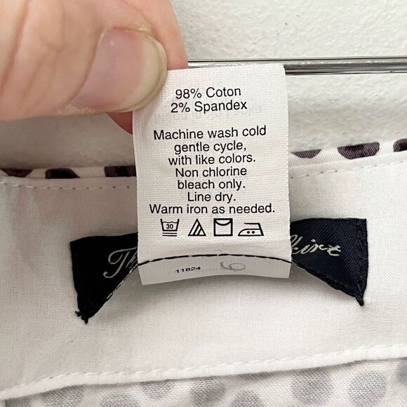 J. Crew Women's The Pencil Skirt 0 Polka Dot Print Brown & White 37532 Stretch - Picture 8 of 8